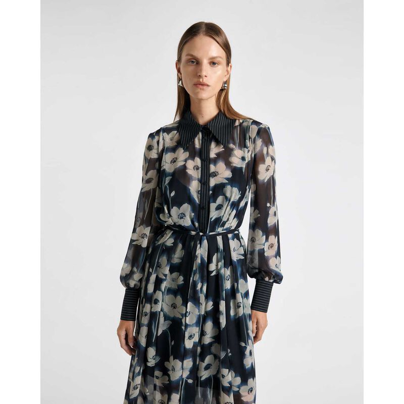 Cue Falling Floral Shirt Dress image number 3